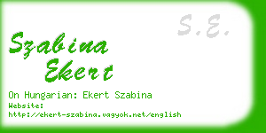 szabina ekert business card